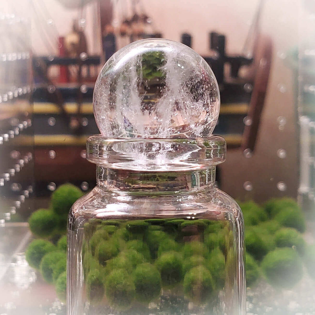 Two Crystal Ball Bottle Toppers